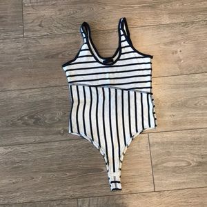 ATM Striped Bodysuit